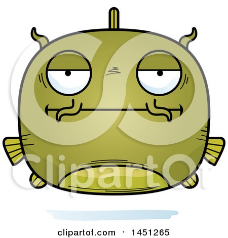 Clipart Graphic of a Cartoon Bored Catfish Character Mascot - Royalty Free Vector Illustration by Cory Thoman