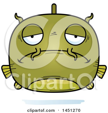 Clipart Graphic of a Cartoon Sad Catfish Character Mascot - Royalty Free Vector Illustration by Cory Thoman