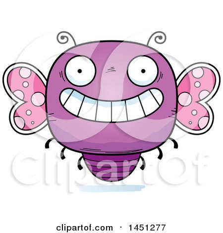 Clipart Graphic of a Cartoon Grinning Butterfly Character Mascot - Royalty Free Vector Illustration by Cory Thoman