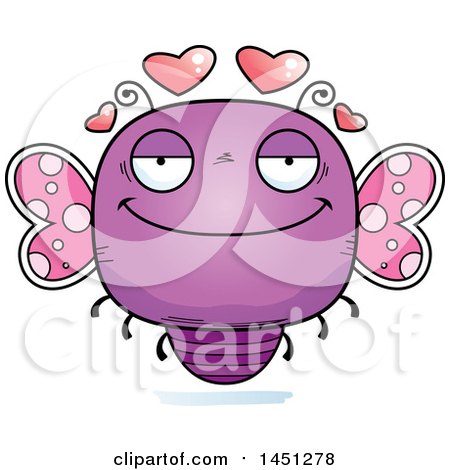 Clipart Graphic of a Cartoon Loving Butterfly Character Mascot - Royalty Free Vector Illustration by Cory Thoman