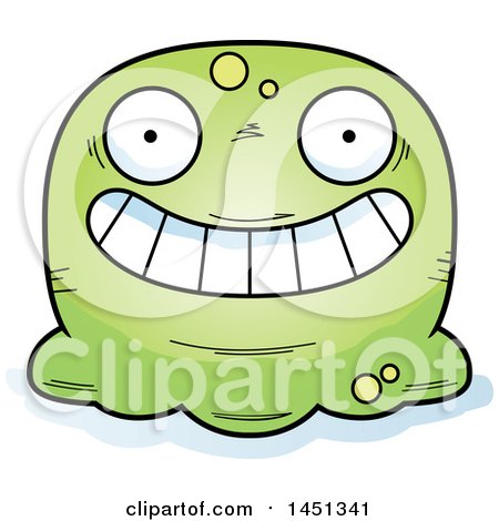 Clipart Graphic of a Cartoon Grinning Blob Character Mascot - Royalty Free Vector Illustration by Cory Thoman