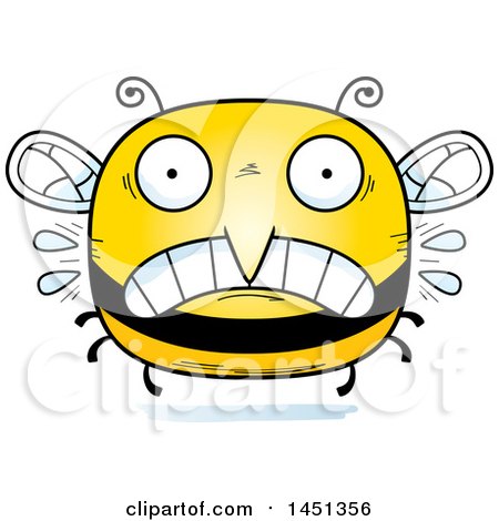 Clipart Graphic of a Cartoon Scared Bee Character Mascot - Royalty Free Vector Illustration by Cory Thoman