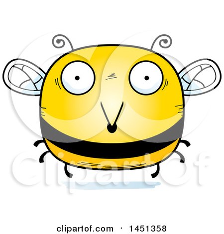 Clipart Graphic of a Cartoon Surprised Bee Character Mascot - Royalty Free Vector Illustration by Cory Thoman