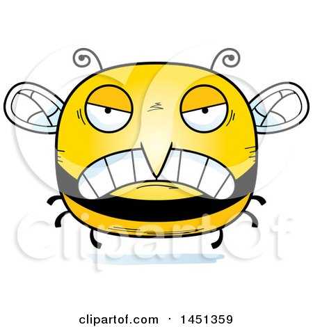 Clipart Graphic of a Cartoon Mad Bee Character Mascot - Royalty Free Vector Illustration by Cory Thoman