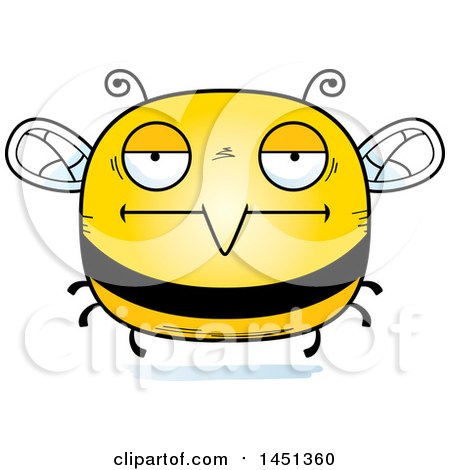 Clipart Graphic of a Cartoon Bored Bee Character Mascot - Royalty Free Vector Illustration by Cory Thoman