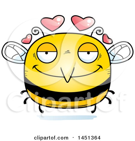 Clipart Graphic of a Cartoon Loving Bee Character Mascot - Royalty Free Vector Illustration by Cory Thoman