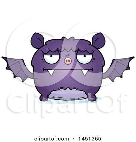 Clipart Graphic of a Cartoon Bored Flying Bat Character Mascot - Royalty Free Vector Illustration by Cory Thoman