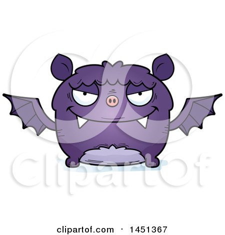 Clipart Graphic of a Cartoon Evil Flying Bat Character Mascot - Royalty Free Vector Illustration by Cory Thoman