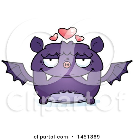 Clipart Graphic of a Cartoon Loving Flying Bat Character Mascot - Royalty Free Vector Illustration by Cory Thoman