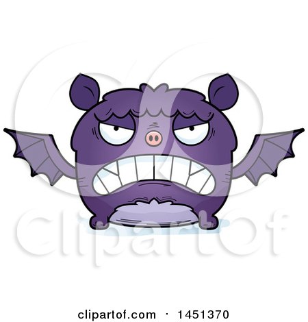 Clipart Graphic of a Cartoon Mad Flying Bat Character Mascot - Royalty Free Vector Illustration by Cory Thoman