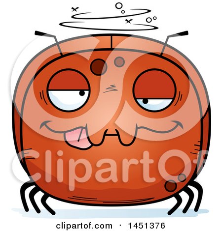 Clipart Graphic of a Cartoon Drunk Ant Character Mascot - Royalty Free Vector Illustration by Cory Thoman