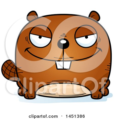 Clipart Graphic of a Cartoon Evil Beaver Character Mascot - Royalty Free Vector Illustration by Cory Thoman