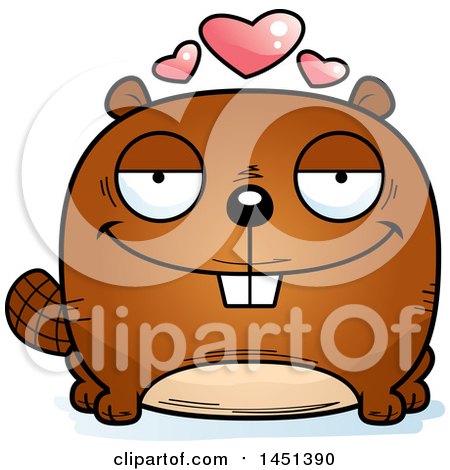 Clipart Graphic of a Cartoon Loving Beaver Character Mascot - Royalty Free Vector Illustration by Cory Thoman