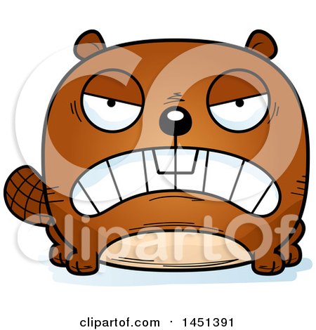 Clipart Graphic of a Cartoon Mad Beaver Character Mascot - Royalty Free Vector Illustration by Cory Thoman