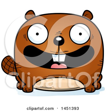 Clipart Graphic of a Cartoon Happy Beaver Character Mascot - Royalty Free Vector Illustration by Cory Thoman