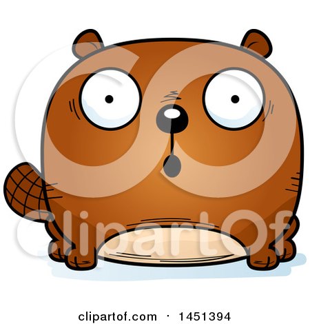 Clipart Graphic of a Cartoon Surprised Beaver Character Mascot - Royalty Free Vector Illustration by Cory Thoman
