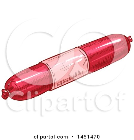 Clipart Graphic of a Sketched Sausage - Royalty Free Vector Illustration by Vector Tradition SM