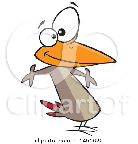 Clipart Graphic of a Cartoon First Bird - Royalty Free Vector Illustration by toonaday