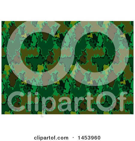 Clipart of a Green Abstract Background - Royalty Free Vector Illustration by dero