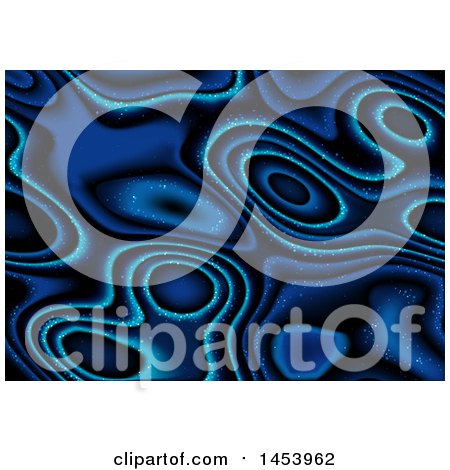 Clipart of a Blue Magical Abstract Background - Royalty Free Vector Illustration by dero