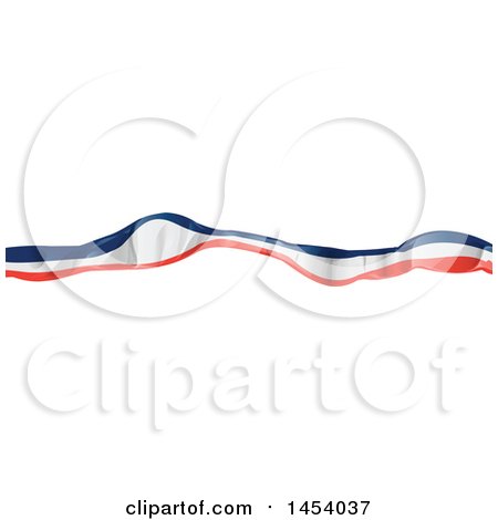 Clipart of a French Ribbon Flag Banner Design Element - Royalty Free Vector Illustration by Domenico Condello
