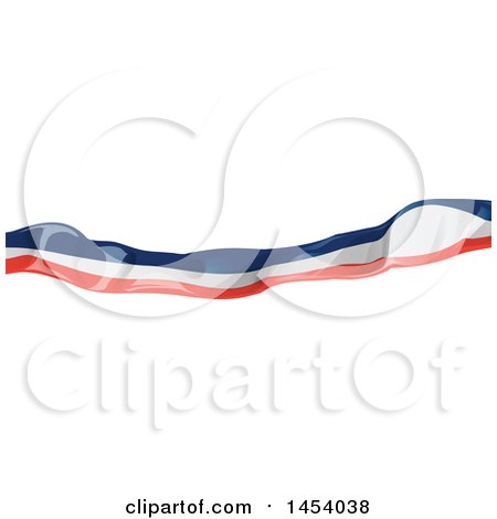 Clipart of a French Ribbon Flag Banner Design Element - Royalty Free Vector Illustration by Domenico Condello