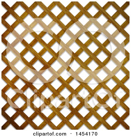 Clipart Graphic of a 3d Wood Garden Lattice Texture Background - Royalty Free Illustration by KJ Pargeter