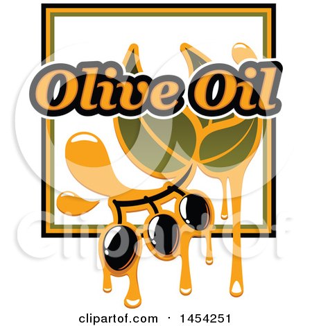 Clipart Graphic of a Black Olives and Oil Design - Royalty Free Vector Illustration by Vector Tradition SM