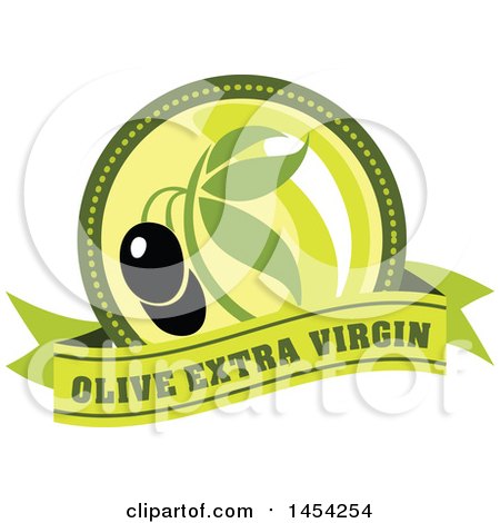 Clipart Graphic of a Black Olives Design with Text - Royalty Free Vector Illustration by Vector Tradition SM