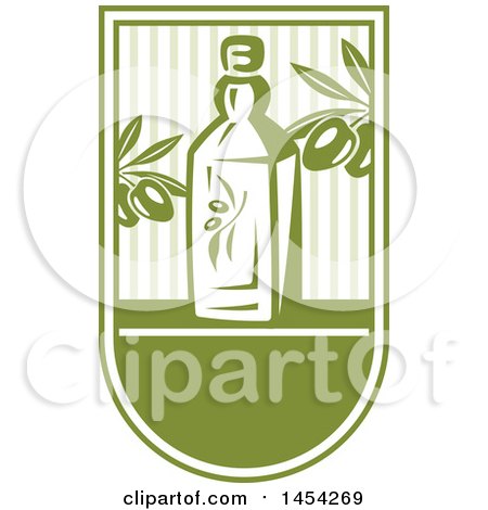 Clipart Graphic of a Green Olives and Oil Design - Royalty Free Vector Illustration by Vector Tradition SM