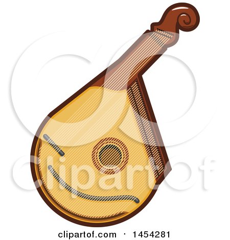 Clipart Graphic of a Mandolin Instrument - Royalty Free Vector Illustration by Vector Tradition SM
