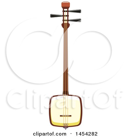 Clipart Graphic of a Sitar Instrument - Royalty Free Vector Illustration by Vector Tradition SM