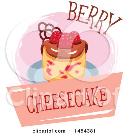 Clipart Graphic of a Berry Cheesecake Design - Royalty Free Vector Illustration by Vector Tradition SM