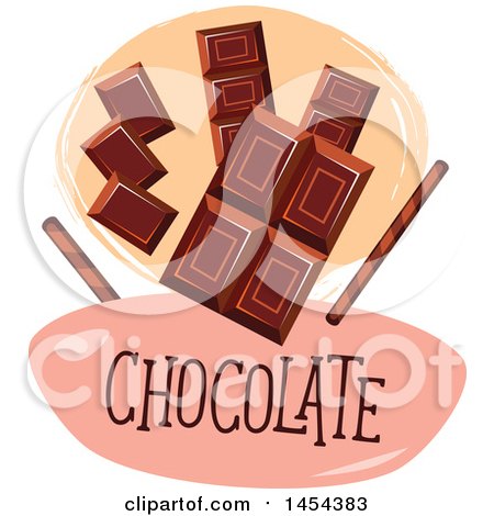 Clipart Graphic of a Chocolate Candy Design - Royalty Free Vector Illustration by Vector Tradition SM