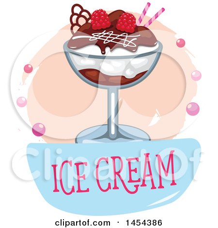 Clipart Graphic of an Ice Cream Sundae Design - Royalty Free Vector Illustration by Vector Tradition SM