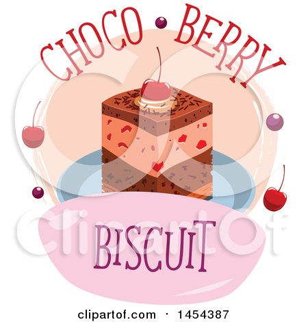 Clipart Graphic of a Choco Berry Biscuit Design - Royalty Free Vector Illustration by Vector Tradition SM
