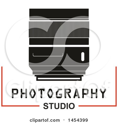 Clipart Graphic of a Camera Lens with Photography Studio Text - Royalty Free Vector Illustration by Vector Tradition SM