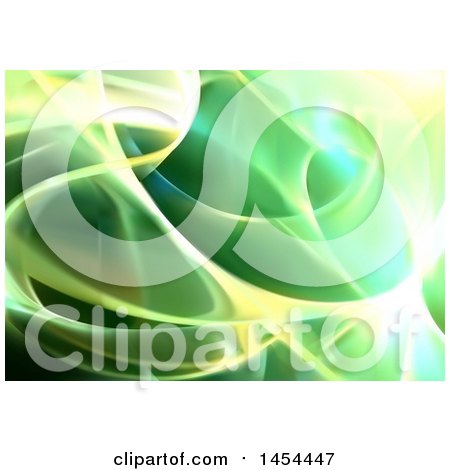Clipart Graphic of a Green and Yellow Abstract Background - Royalty Free Vector Illustration by dero