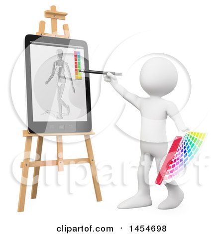 Small Easel On White Background Stock Photo, Picture and Royalty