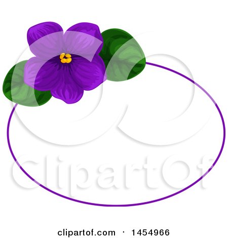 Clipart of a Purple Violet Flower Design Element - Royalty Free Vector Illustration by Vector Tradition SM