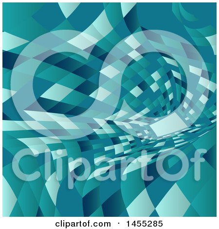 Clipart of a Geometric Warped Tunnel Background - Royalty Free Vector Illustration by KJ Pargeter