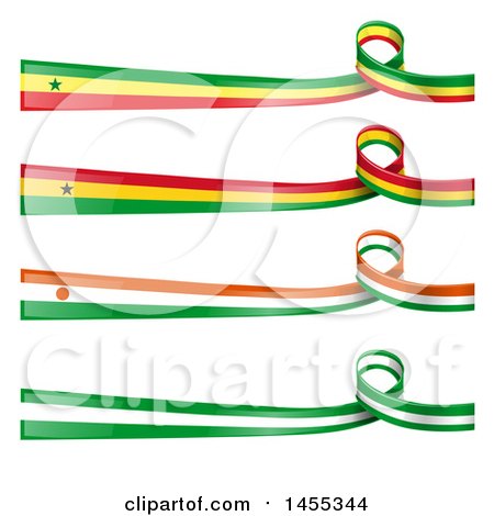 Clipart of African Flag Banners with a Loop - Royalty Free Vector Illustration by Domenico Condello