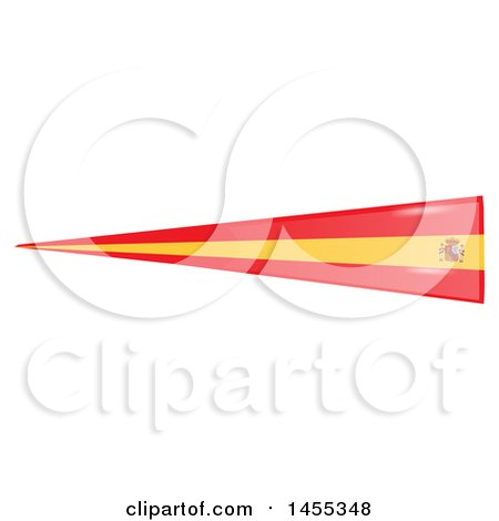 Clipart of a Spanish Flag Banner Design Element - Royalty Free Vector Illustration by Domenico Condello