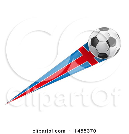 Clipart of a Soccer Ball and Argentine Flag Ribbon - Royalty Free Vector Illustration by Domenico Condello