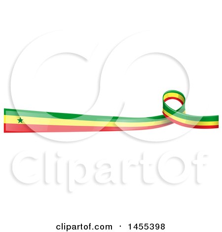 Clipart of a Senegalese Flag Banner with a Loop - Royalty Free Vector Illustration by Domenico Condello