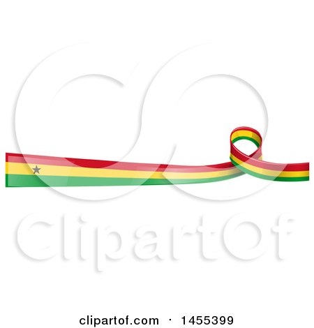 Clipart of a Ghanaian Flag Banner with a Loop - Royalty Free Vector Illustration by Domenico Condello