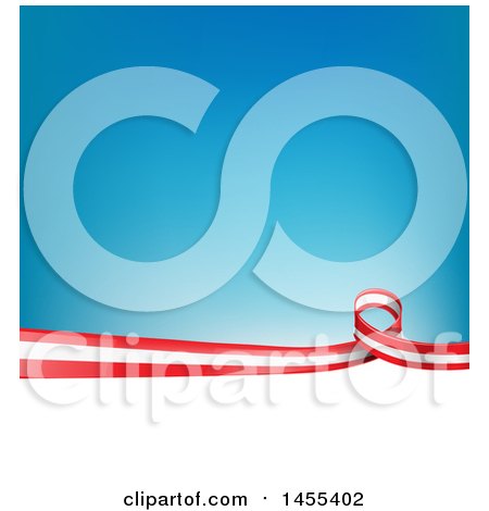 Clipart of an Austrian Ribbon Flag Border Between White and Blue - Royalty Free Vector Illustration by Domenico Condello