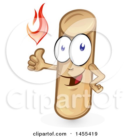 Clipart of a Cartoon Heating Pellet Mascot Giving a Thumb up with Flames - Royalty Free Vector Illustration by Domenico Condello