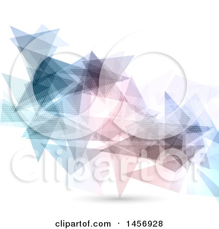 Clipart of a Background of Geometric Low Poly Shards on off White - Royalty Free Vector Illustration by KJ Pargeter