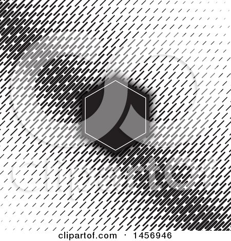 Clipart of a Background of a Dark Diagonal Section with Black Lines and a Frame - Royalty Free Vector Illustration by KJ Pargeter